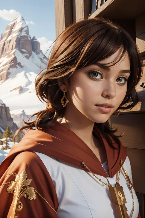 1girl, studio portrait, exquisite, close up of a Nonchalant Short Gypsy ([Cygnus constellation:Keys:3]:1.3) , it is with DayGlo orange details, it is anthropomorphic reimagined as a Gryffindor character, centered Stale background, crowded mountains and Planetary rotation in background, Smoky Conditions, Bokeh, Dynamic, Cozy, Villaincore, Side lighting, 35mm, Agfacolor, epic fantasy, Zentangle, trending on artstation, professional, (by Toby Fox:0.9) , (Adrian Smith:0.7)