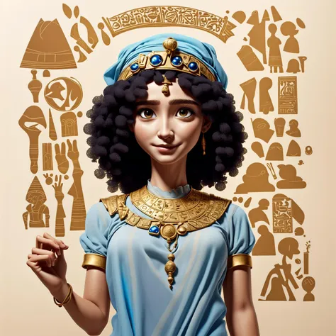 1girl ,egypt , hieroglyph  <lora:tangbohu-detailer_1.0:0.5>   <lora:fgs_pro:1>