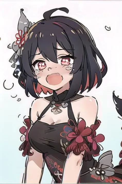 One Girl、Squat、Micro Bikini、Used condoms、Tattoo、Jagged teeth、One-handed fellatio gesture、Front view