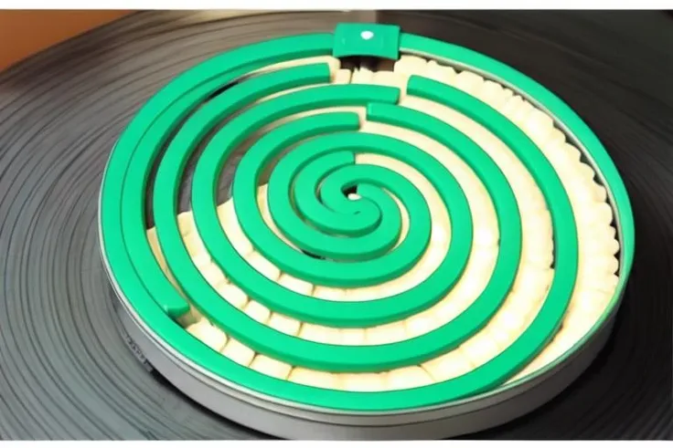 <lora:PSMCH_v3:0.7> from side, psmch, 1green mosquito_coil, solo, maelstrom, whirlpool, vortex, curl, whorl, roll, scroll