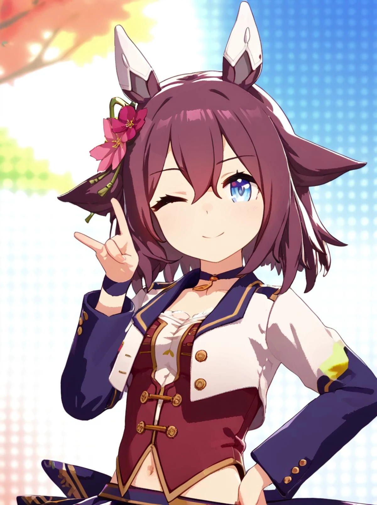 score 9, score 8 up, score 7 up, rating questionable,
detailed background,
<lora:chiyono.pony:1>,
chiyono, race,
medium breasts, wide hips, shiny skin,
smile, looking at viewer, light blush, one eye closed,
outdoor,