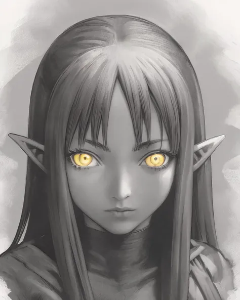 <lora:Claymore-NAI-LyCORIS-512px:0.90>
1girl, solo, portrait, shaded face, glowing yellow eyes, pointy ears
