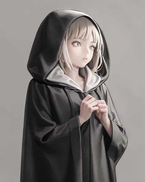 <lora:Claymore-NAI-LyCORIS-512px:0.90>
1girl, solo, wearing hooded robe