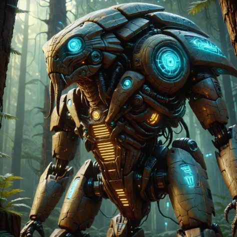 egyptTech towering insectoid monstrosity, Crystalline forests resonating with harmonic vibrations,,, Strobe Lighting, cin3, sharp focus, scifi, monster concept art, cyberpunk, hyper realism, duo tone, depth of field, bokeh, vignette, chromatic aberration, reflective surface<lora:EgyptTechXL:0.8> <lora:envy_rough_oil:0.7> <lora:SDXLFaeTastic2400:0.4> <lora:cine:0.7>