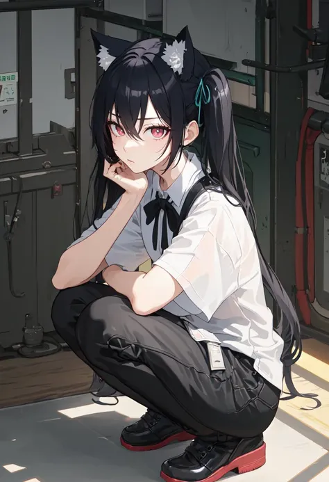 (safe:1.10), best quality, masterpiece, highres, solo, (serika_bluearchive:1.10), squatting, cowboy shot, looking at viewer, 38 <lora:serika_bluearchive:0.80>