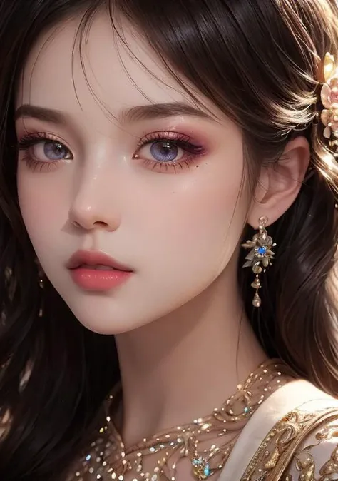 1girl, upper bodybeautifully lit,cinematic lighting,ray tracing,3d,3d render,high-precision shadows,close-up,(imid shot,macro shot:1.25),(Detailed face description),(Detailed hair description),(Detailed clothes description),
{Extremely Delicate Beautiful},(detailed eye description),((Delicate Faces)),(Beautiful and detailed facial depiction),Realistic skin, realistic light and shadow,  <lora:hxr_20230805161104:0.8>