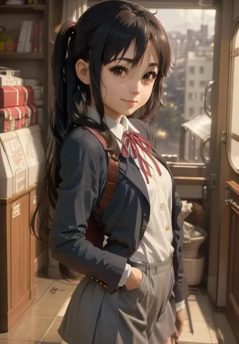 <lora:K-On:0.8>, Azusa, smirk, (gorgeous, beautiful, enchanting:1.3)