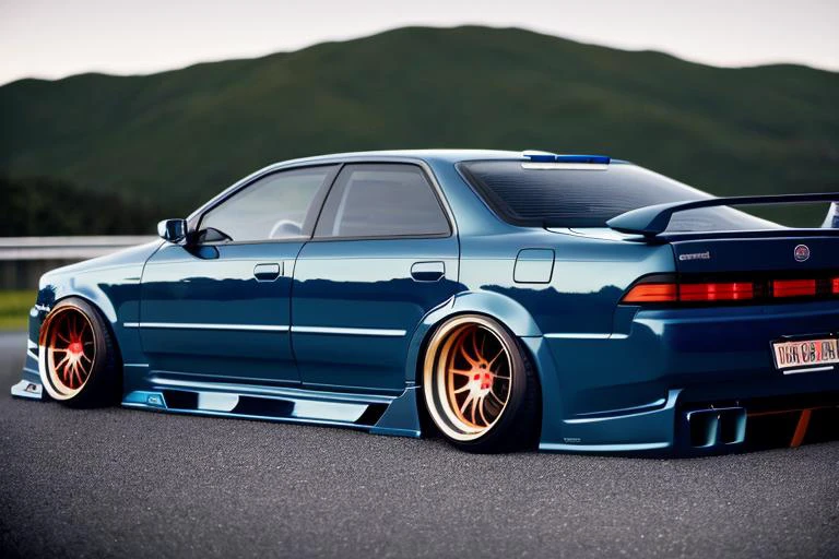 (STANCE), masterpiece,best quality,official art,extremely detailed CG unity 8k wallpaper,illustration, light,car, bright, sports car, vehicle focus, road, ((need for speed)),((NFS)), moving, wet, (((night, midnight))),neon lights,drift, <lora:MARKII:0.8>, (MARKII)