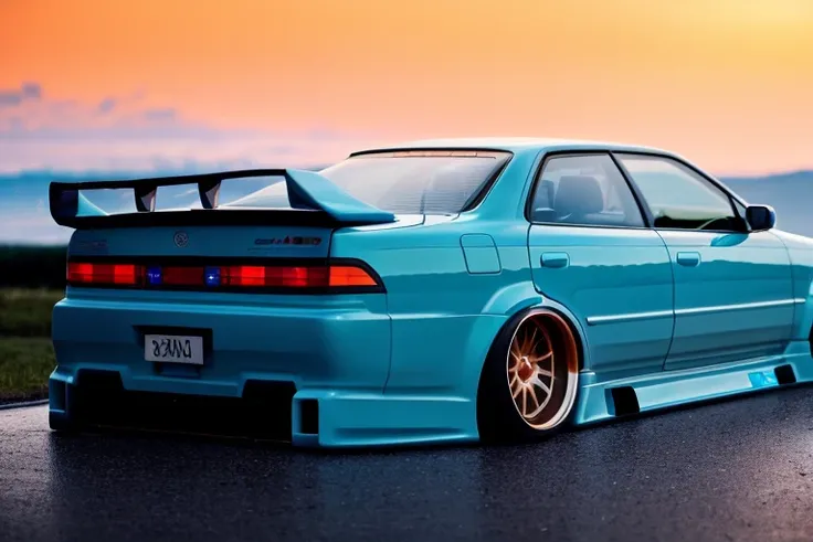 (STANCE), masterpiece,best quality,official art,extremely detailed CG unity 8k wallpaper,illustration, light,car, bright, sports car, vehicle focus, road, ((need for speed)),((NFS)), moving, wet, (((night, midnight))),neon lights,drift,  <lora:MARKII:0.8>, (MARKII)