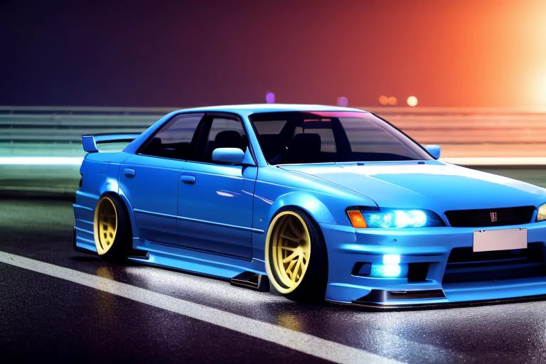 (STANCE), masterpiece,best quality,official art,extremely detailed CG unity 8k wallpaper,illustration, light,car, bright, sports car, vehicle focus, road, ((need for speed)),((NFS)), moving, wet, (((night, midnight))),neon lights,drift, <lora:MARKII:0.8>, (MARKII)