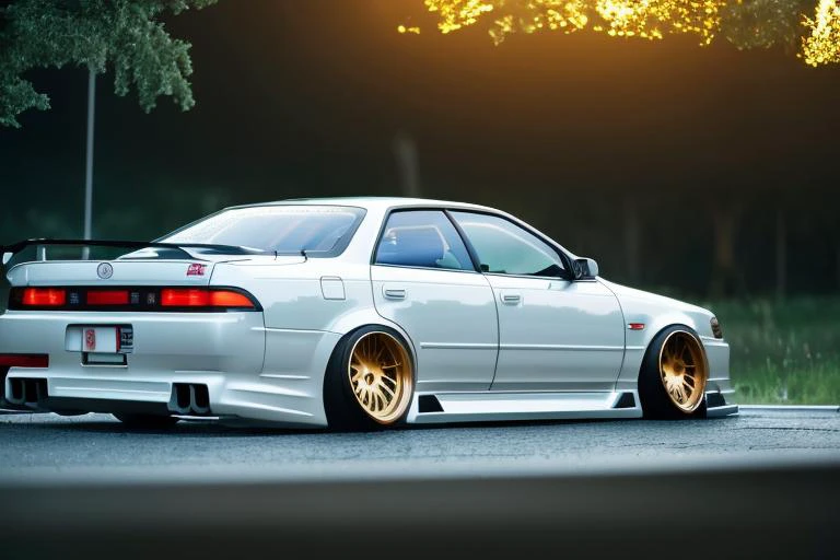 (STANCE), masterpiece,best quality,official art,extremely detailed CG unity 8k wallpaper,illustration, light,car, bright, sports car, vehicle focus, road, ((need for speed)),((NFS)), moving, wet, (((night, midnight))),neon lights,drift, <lora:MARKII:0.8>, (MARKII)