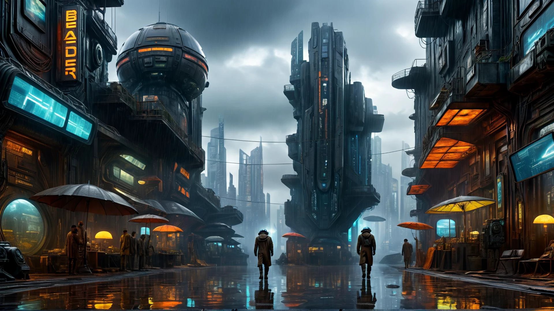 <lora:add-detail-xl:1.5>, <lora:DonMR3mn4ntsXL:0.5> (DonMR3mn4ntsXL:1.1), <lora:DonMASKTexXL:0.5> (DonMASKTexXL:1.1), (Blade Runner style:1.3), (Afrofuturistic style:1.3), (science fiction style:1.3).
Futuristic waterfront with (displays:0.5) and (electronics:0.5) in the background. afternoon, raining.
cinematic lighting, vibrant colors, detailed skin texture, detailed cloth texture, beautiful detailed perfect face, intricate sharp details, ultra high res