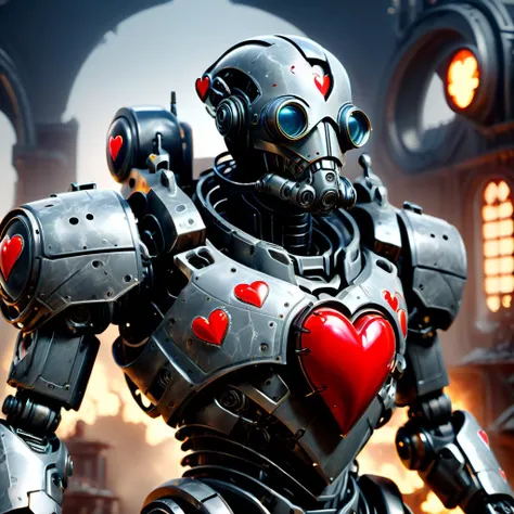 ((best quality)), ((masterpiece)), ((realistic,digital art)), (hyper detailed),DonMR3mn4ntsXL lovebot, octane rendering, raytracing, volumetric lighting, Backlit,Rim Lighting, 8K, HDR, <lora:DonMR3mn4ntsXL-000016:1>