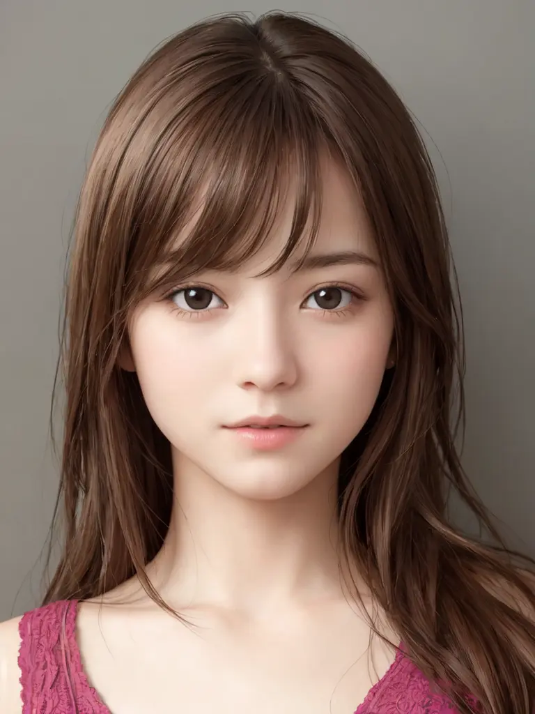 cute girl photo realistic