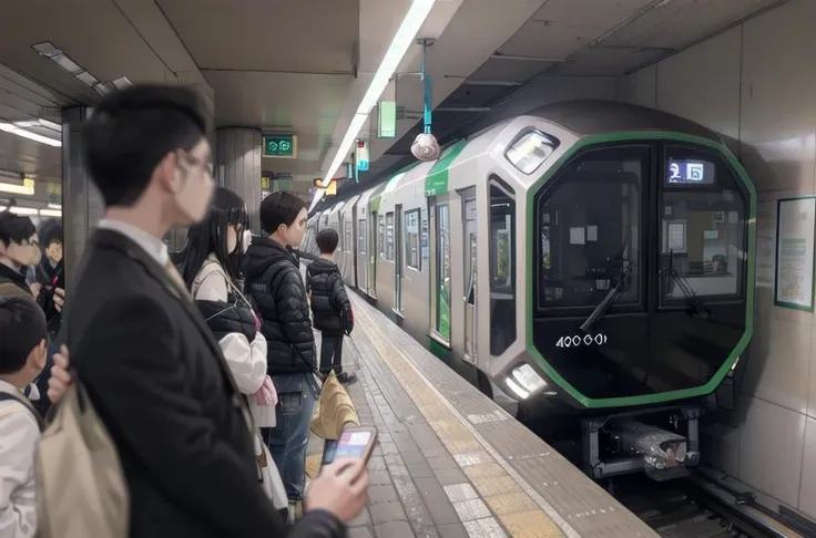 best quality, ultra-detailed, illustration,
OsakaMetro400, subway station, train, train station, multiple boys, 6+boys, multiple girls, black hair, bag, phone, blurry, long hair, real world location, depth of field, scenery, cellphone, short hair
<lora:OsakaMetro400_SD15_V1_DIM4:1>