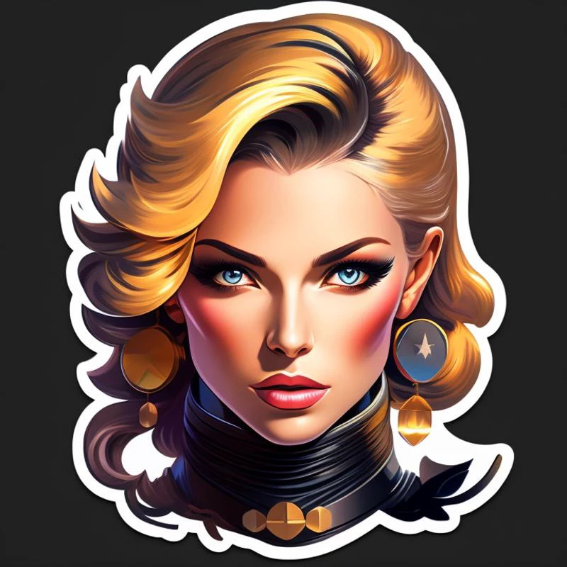 A blonde woman, stunning,
,sticker,,stickers ,
,<lora:StickersRed21Config4WithTEV2:1>