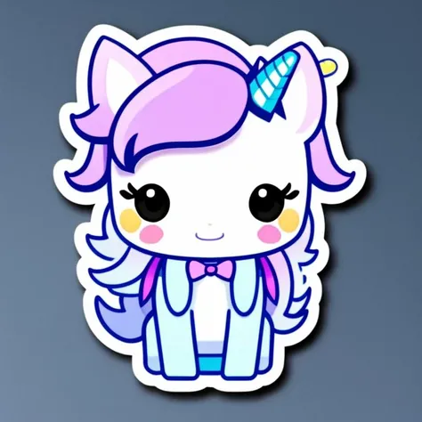 Kawaii unicorn
,sticker,,stickers ,
,<lora:StickersRed21Config4WithTEV2:1>