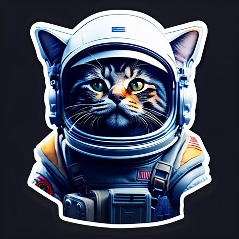 Astronaut cat, cinematic, epic scene,
,sticker,,stickers ,
,<lora:StickersRed21Config4WithTEV2:1>
