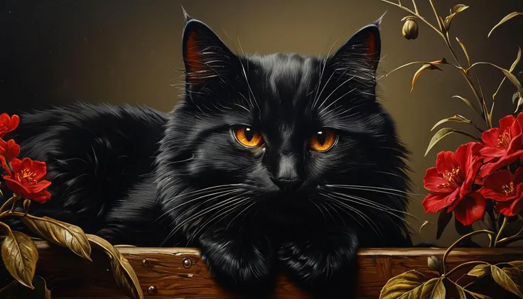 impactful color paint of Black cat <lora:The_Classic:0.8>, highly detailed, vibrant colors , 8k, sharp, professional, clear, high contrast, high saturated, , vivid deep blacks, crystal clear