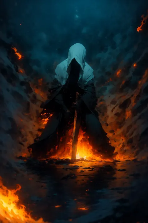 masterpiece, best quality, ultra high res, beautiful, visually stunning, elegant, incredible details,dynamic pose,fighting stance, 
<lora:g0s1 - Ghost:0.9>, g0s1,faceless, long sleeves,(no humans), torn fabric, (sleeves past wrists), empty, hollow,invisible,holding scythe, death,black blade,
lighting, motion blur, electricity,
<lora:LowRA:1>, <lora:r1ge - AnimeRage:1>