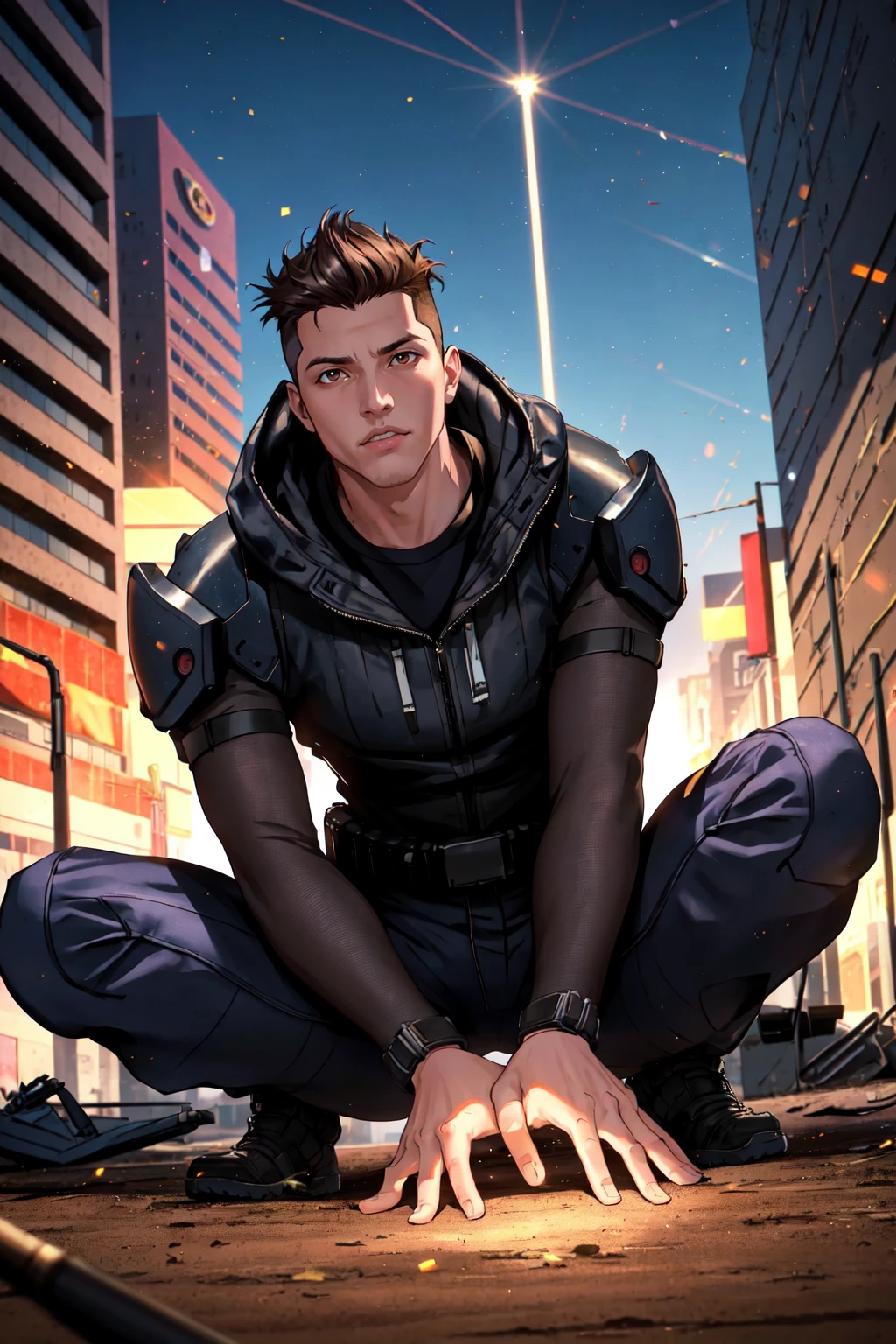 cyberpunk style, outdoors, post apocalyptic, warzone LimitBreakStyler DeathCarpeDiem