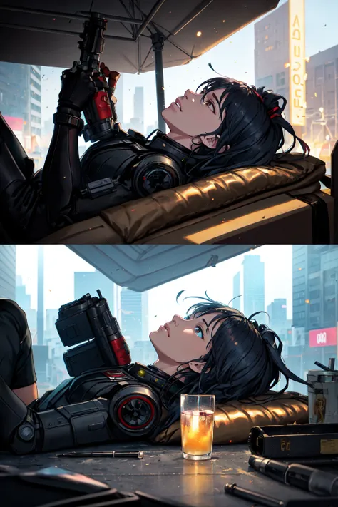 cyberpunk style, outdoors, post apocalyptic, warzone LimitBreakStyler DeathCarpeDiem