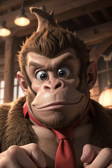 (detailed face and eyes:1.1),
<lora:dkong-09:0.6>,dkong,necktie,1boy,monkey,furry,no humans, donkey kong,
Ultra-detail,(highres:1.1),best quality,(masterpiece:1.3),cinematic lighting,