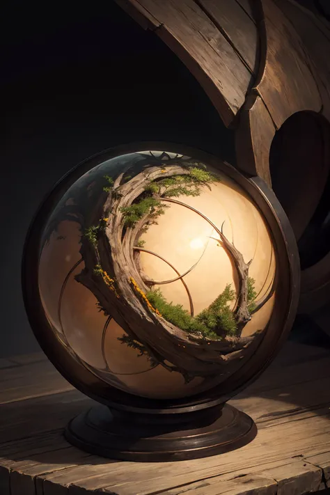 (sharped focus object), (an entity unlike all living organisms), (sphere shape, has (hands:0.3), (similar to tree roots:0.5)), (HDR:0.5), (colorful:1.1), (sharped:1.1)