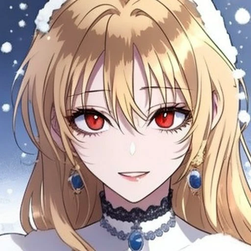 Anime, blonde hair, long eyelashes, snow white skin, <lora:roxanna1:0.7>