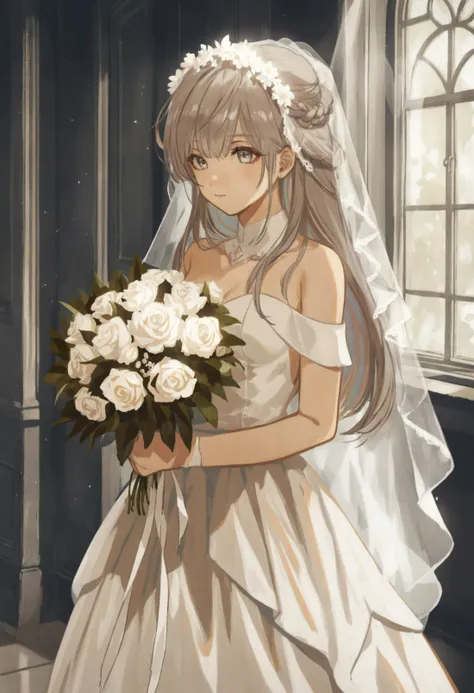 masterpiece, best quality,1girl, solo, flower, bouquet, holding, long hair, holding bouquet, white flower, dress, bare shoulders, veil, red flower, virtual youtuber, rose, white dress, off shoulder, grey hair, wedding dress, white rose, upper body, closed mouth
<lora:huyaXLlokr3f-000191:0.95>