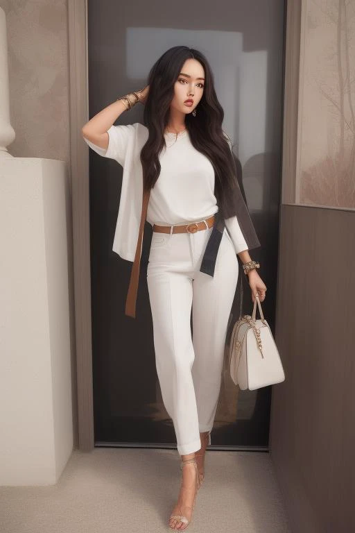 solo,High-low meets high-end - Combining high-quality basics with bold accessories creates a unique mix of styles that can elevate any outfit without breaking the bank!,<lora:ç¼å¨-000006:1>,, masterpiece, best quality,