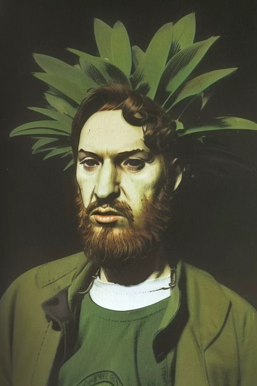Weirdcore close-up of <ffurian> male character with beard, standing in green hills plants, 90VHS, (<ffurian> close-up, in weird clothing 1.3), ffurian looking at viewer (y2k aesthetic 0.8), ms paint style <lora:ms-paint-lora:1> (sunny weather 1.2), the matrix movie, <lora:y2kaesthetic:0.7>, 3d render, lush, bloom, neon, half0ster
