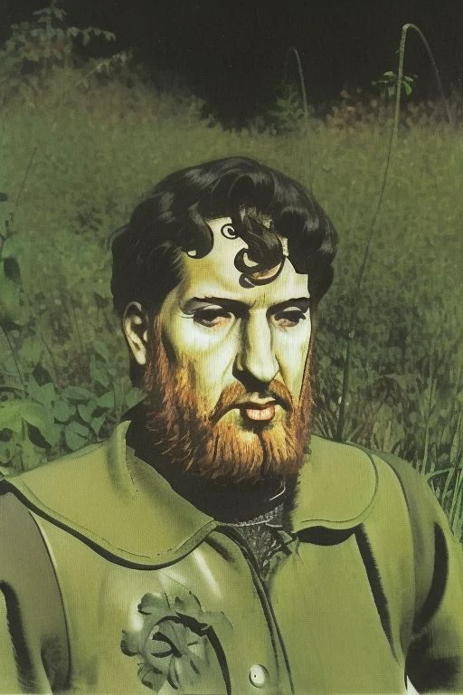 Weirdcore close-up of <ffurian> male character with beard, standing in green hills plants, 90VHS, (<ffurian> close-up, in weird clothing 1.3), ffurian looking at viewer (y2k aesthetic 0.8), ms paint style <lora:ms-paint-lora:1> (sunny weather 1.2), the matrix movie, <lora:y2kaesthetic:0.7>, 3d render, lush, bloom, neon, half0ster