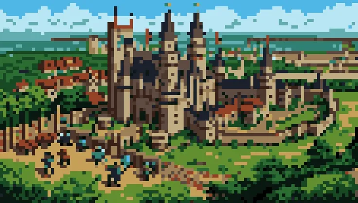 medieval castle, battle
