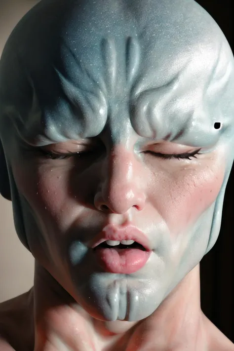Highly detailed, High Quality, Masterpiece, beautiful, solo, edgOrgasm, face focus, <lora:Expression_OrgasmingFace:1>, closed eyes, open mouth, blush, Handsome-squidward, blue skin, blue, pink lips, <lora:Char_Sigmas_HandsomeSquidward:0.9>