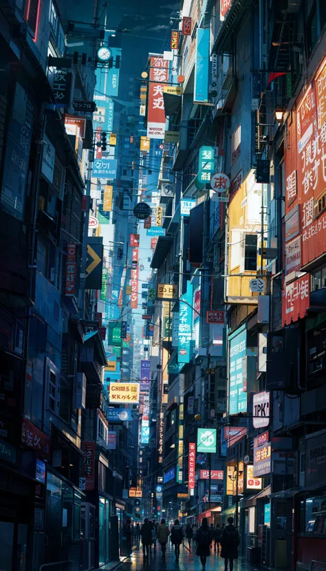 Botanical gardensvines, modernism, serenity and no one, hyper-realistic design, open view, digital, illustration, architecture,tranquility, beauty, comfort, rainny, night sky,cyberpunk, neon lights,neon signboard,lots of empire state building, Cumulonated pavement,Dimly lit alley, <lora:epiNoiseoffset_v2:1>