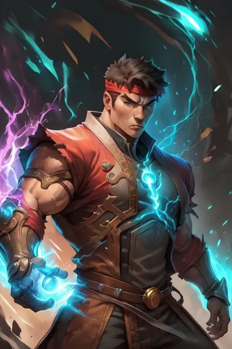 <lora:d3fr0:0.4> d3fr0 <lora:sfr1v-000002:0.9> <lora:Pr0t0ssECIVIT(1):0.6> portrait, sfr1v man, holding energy, wearing Pr0t0ssE armor, d3fr0 style