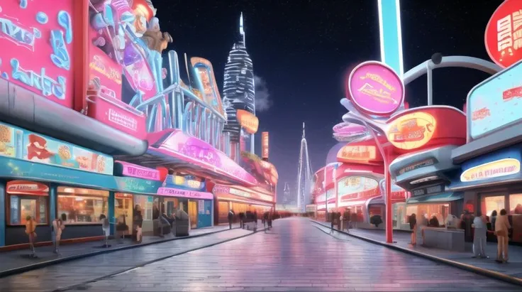 <lora:BGstyle01:1>,city,modern,Europe,amusement_park,starry_sky,night_sky,water vapor,