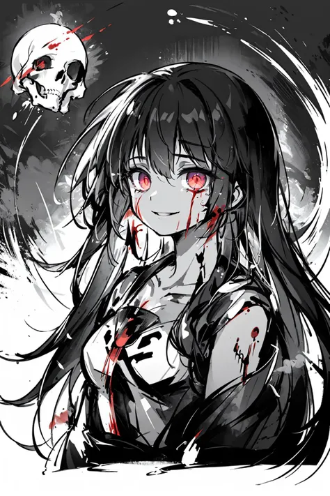 (thriller theme,bloody violence themes:1.3), good detailed, (glowing background), , masterpiece, best quality, wide-angle Hyperdetailed, masterpiece, 8k, natural lighting, soft lighting, sunlight, HDR (High Dynamic Range), Maximum Clarity And Sharpness, Multi-Layered Textures, looking at viewers,close to viewers,night,unholy, (faith of the deceased,absolutely malicious cult,human sacrifice ceremony,eerie black fog and blood mist,eerie frenetic smile:1.4),(severe bleeding, self-mutilation:1.4) 1 girl,upper body,perfect detailed eyes and face,frown,red eyes,white hair,skulls and bones theme's dressing,beautiful detailed black gothic dress,blood tears (a cult temple built entirely from human bones:1.4), (glowing eyes,messy long hair:1.5), lens flare,light leaks, <lyco:UV_fluorescence-LyCORIS:0.6>, UV_fluorescence,(1girl:1.2), <lora:mo:0.6>, <lora:Colorful portraits_20230715165729-000018:0.5>