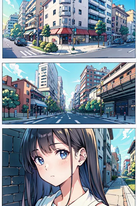 (masterpiece),(best quality), girl,((ultra-detailed)), (highly detailed CG illustration),(expressionless),cityscape