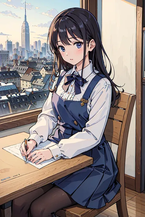 ((masterpiece)),(((best quality))), girl,((ultra-detailed)), (highly detailed CG illustration), ((an extremely delicate and beautiful)),(expressionless),cafeteria,winter,cityscape, random wear