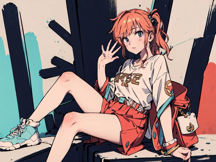 best quality, detailed background, girl, ,euro_street, random_wear, <lora:ohtsukiYuiTHEIDOLMSTER_v10:1>