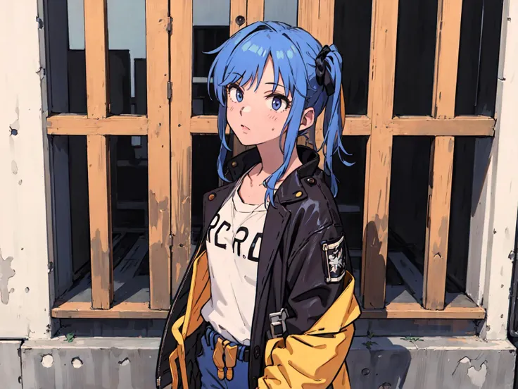 best quality, detailed background, girl, ,euro_street, random_wear, <lora:ohtsukiYuiTHEIDOLMSTER_v10:1>