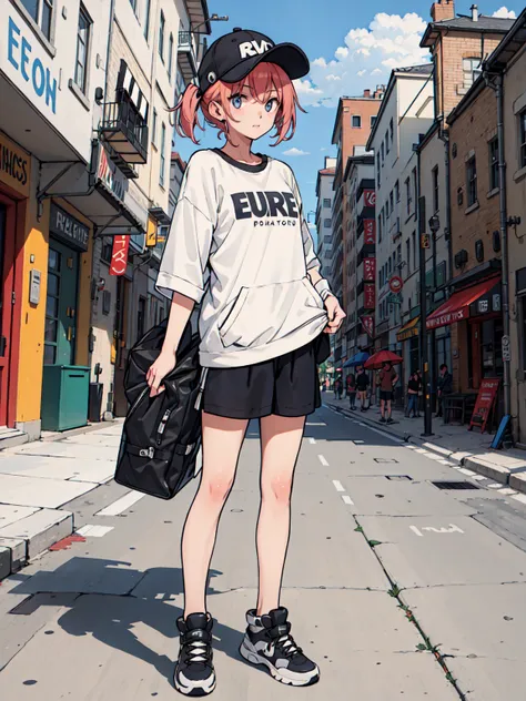 best quality, detailed background, girl, ,euro_street, random_wear,