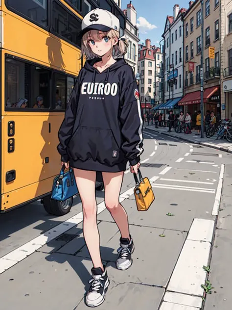 best quality, detailed background, girl, ,euro_street, random_wear,