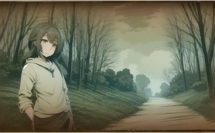 <lora:LONA04:1>,a girl 21 yo in green cloack with (square green eyes:1.2) and red (mohawk hair:1.1) twintails standing sensual pose,smiling with teeth face expression,in a black and dark forest with fog and dusk,high-quality edges,pronounced lines,contrasting shadows,duochrome,