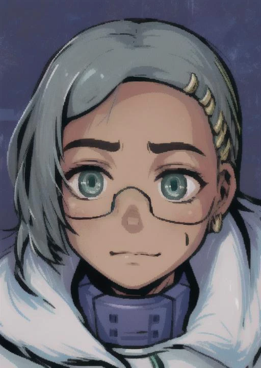 <lora:LONA05:1>,neon lights,dystopian city,(hackers:1.2),a girl with blue hair and dark green eyes,closeup,makeup,white eyelash,intricate details,(technological upgrade on face:1.3),dark skin,(hacker eyes:1.3),mohawk hair,by Josan Gonzalez,Simon Stalenhag,Maciej Rebisz,Mike Winkelmann (Beeple),Darek Zabrocki,(face techup:1.5),neon cable on face,facial piercing,