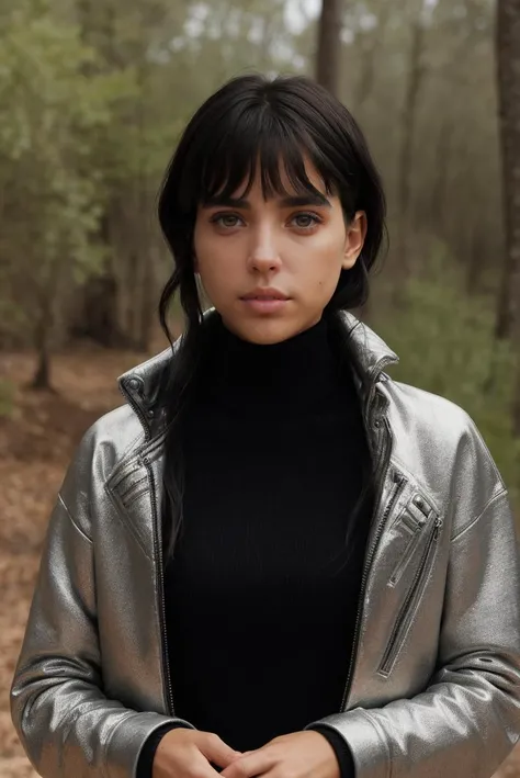photo of a 0ER0_Elisha_Herbert, wearing a turtleneck sweater and coat, location is a natural park, beautiful, detailed skin texture, bokeh, RAW photo, 8k UHD, soft lighting, high quality, film grain, Fujifilm XT3, 16mm, color graded portra 400 film, remarkable color, remarkable detailed pupils