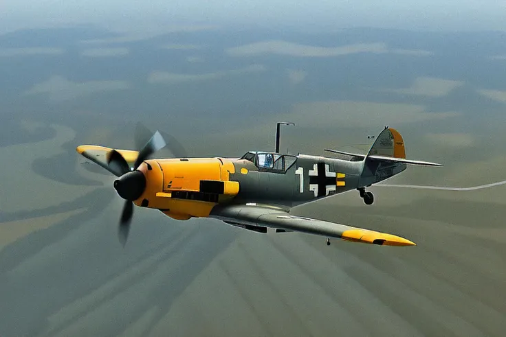 bf109, flying, fighter plane,