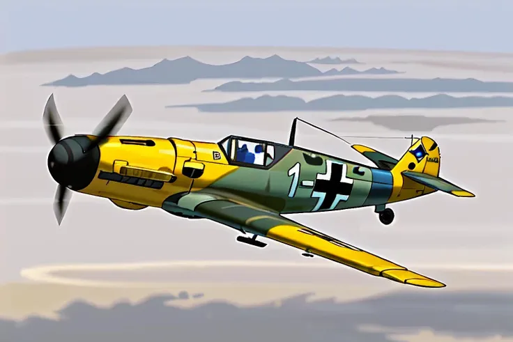 bf109, flying, fighter plane,